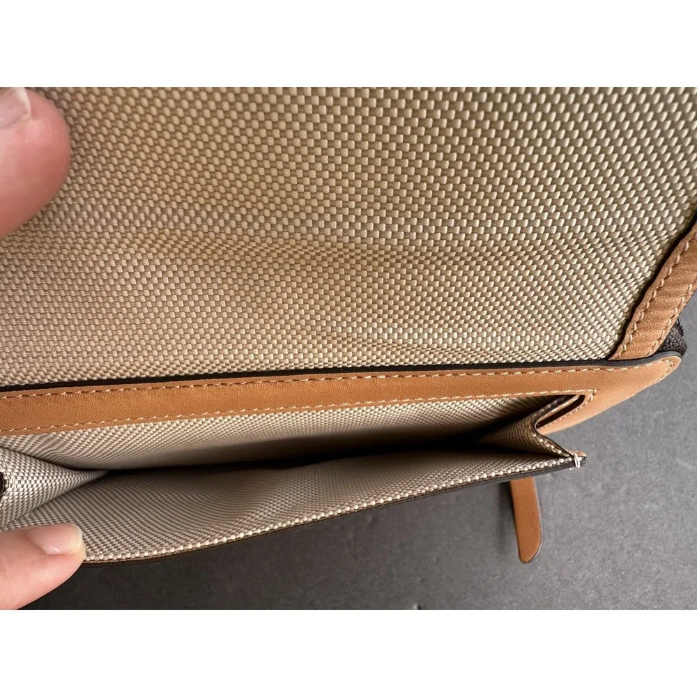 NWT  TUMI Women's Fraser‎ Zip Around Leather Wallet Wristlet Clutch color Brown